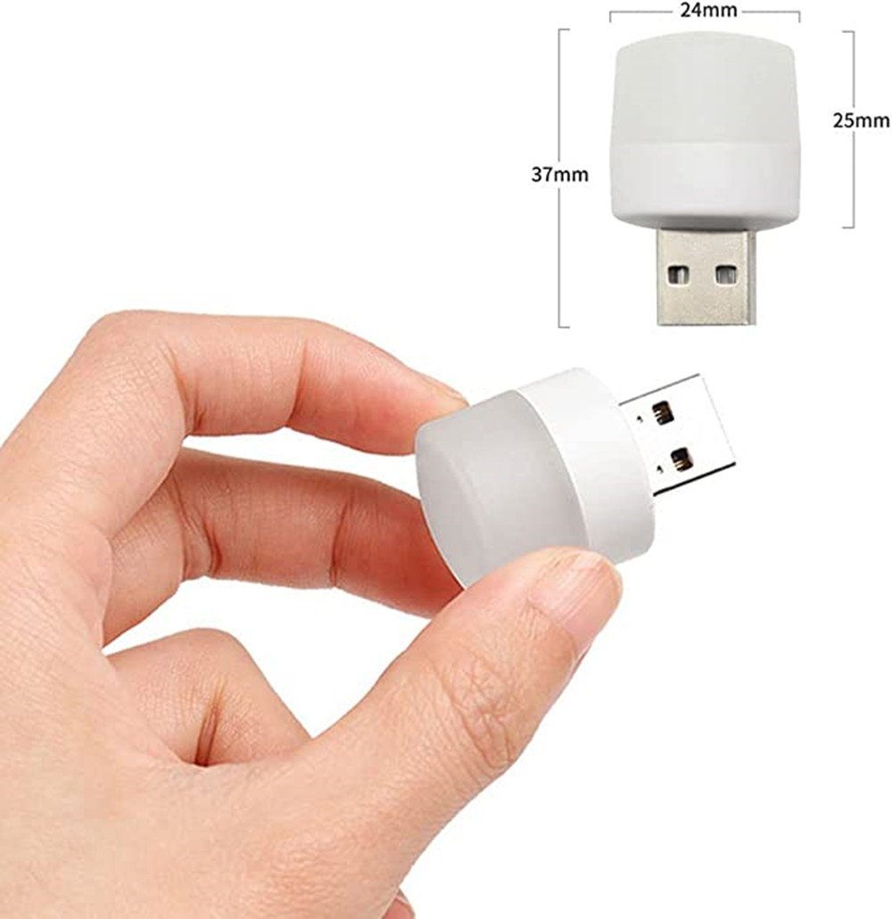 XDOVET Nachtlicht Mini Nachtlichter,USB-Lichter bei Nacht,(weißes Licht) Mini-LED-Lampe,ohne Lichtsensor,Stecker,kompakt, ideal für Schlafzimmer, Badezimmer