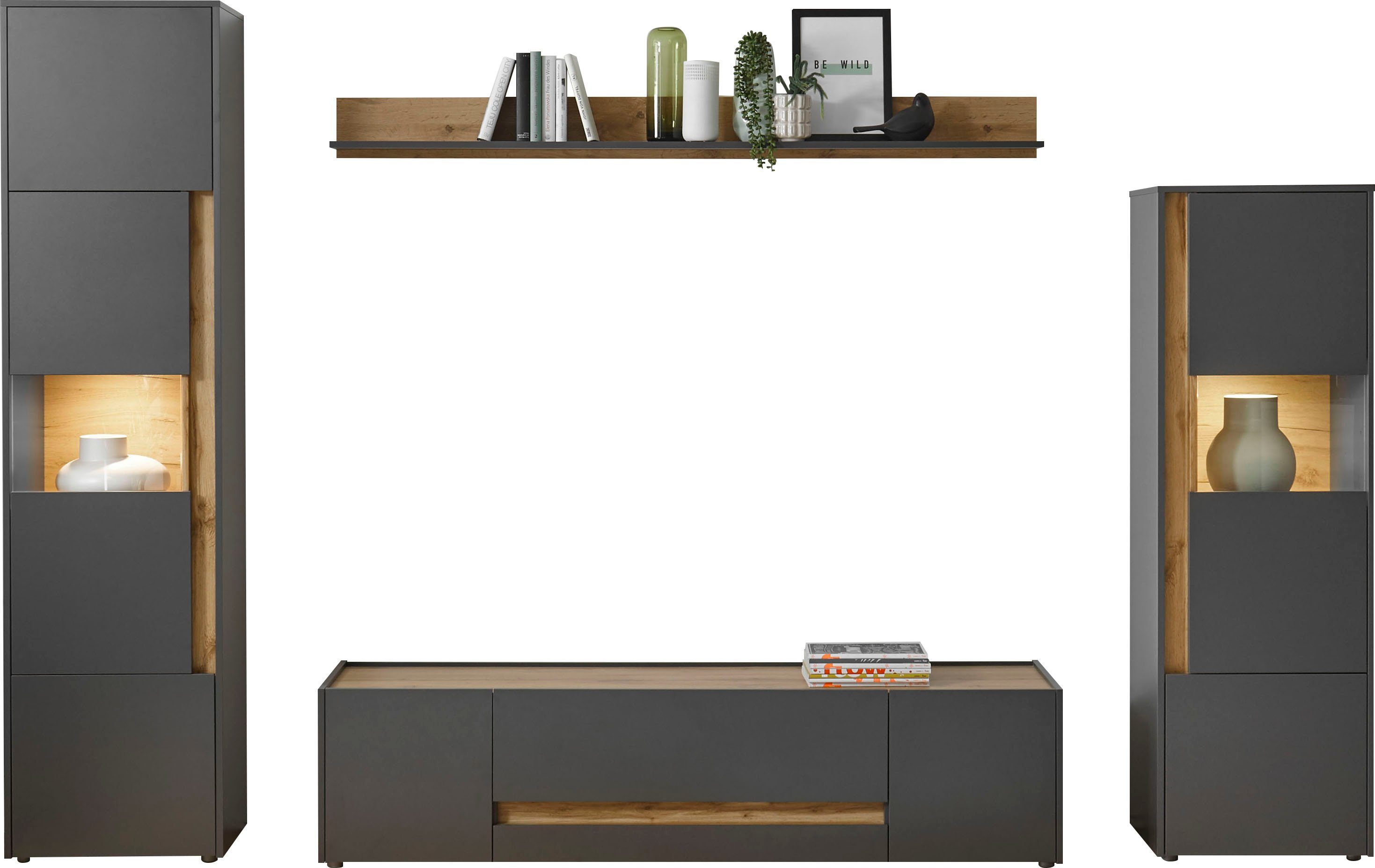 INOSIGN Wohnwand City/Giron, moderne Anbauwand, Komplettset in vielen Farbe günstig online kaufen