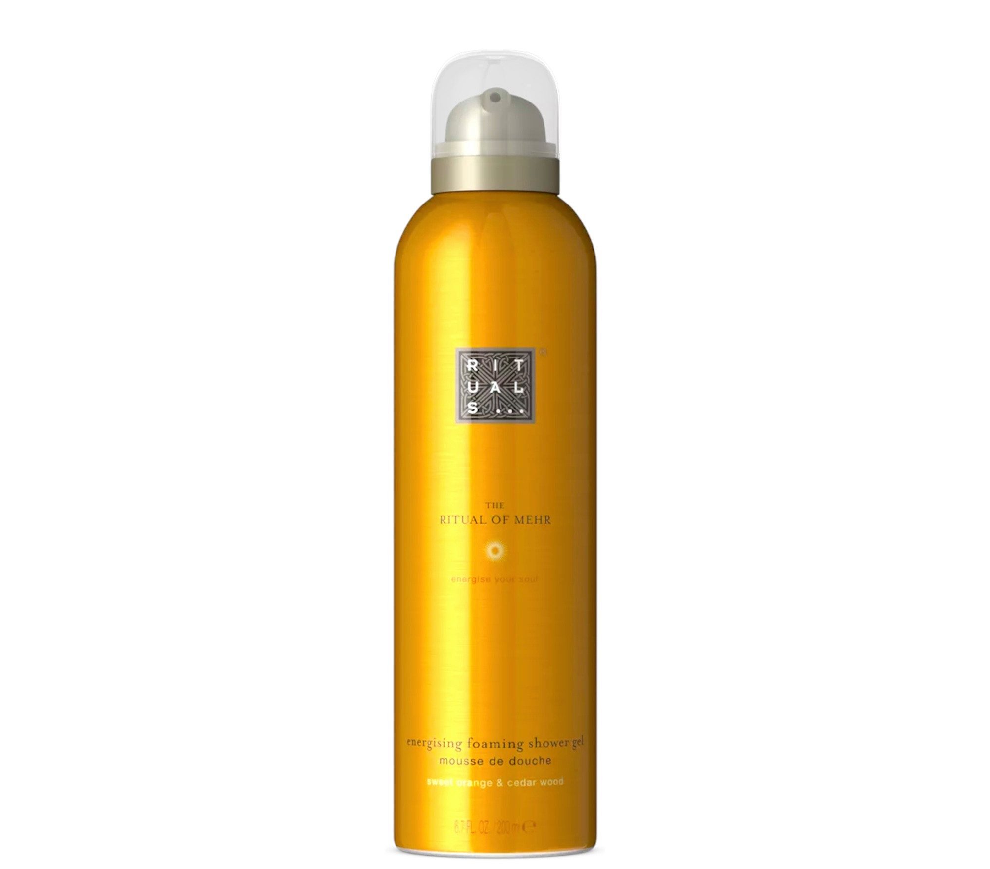 Rituals Duschschaum The Ritual of Mehr Foaming Shower Gel 200 ml, Kombination aus frischen Zitrus- und aromatischen Holznoten