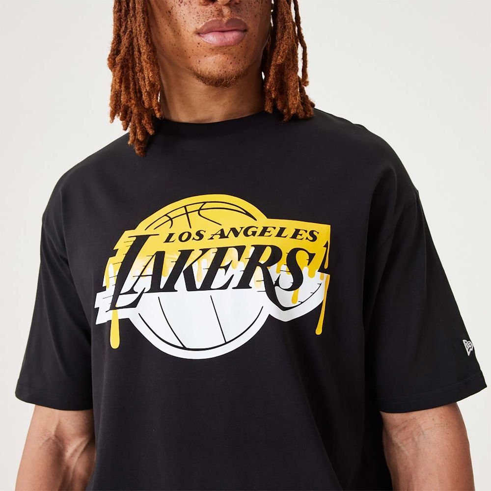 Era Era Logo LAKERS NEU/OVP New T-Shirt NBA Print-Shirt ANGELES Drip New Oversized LOS Tee
