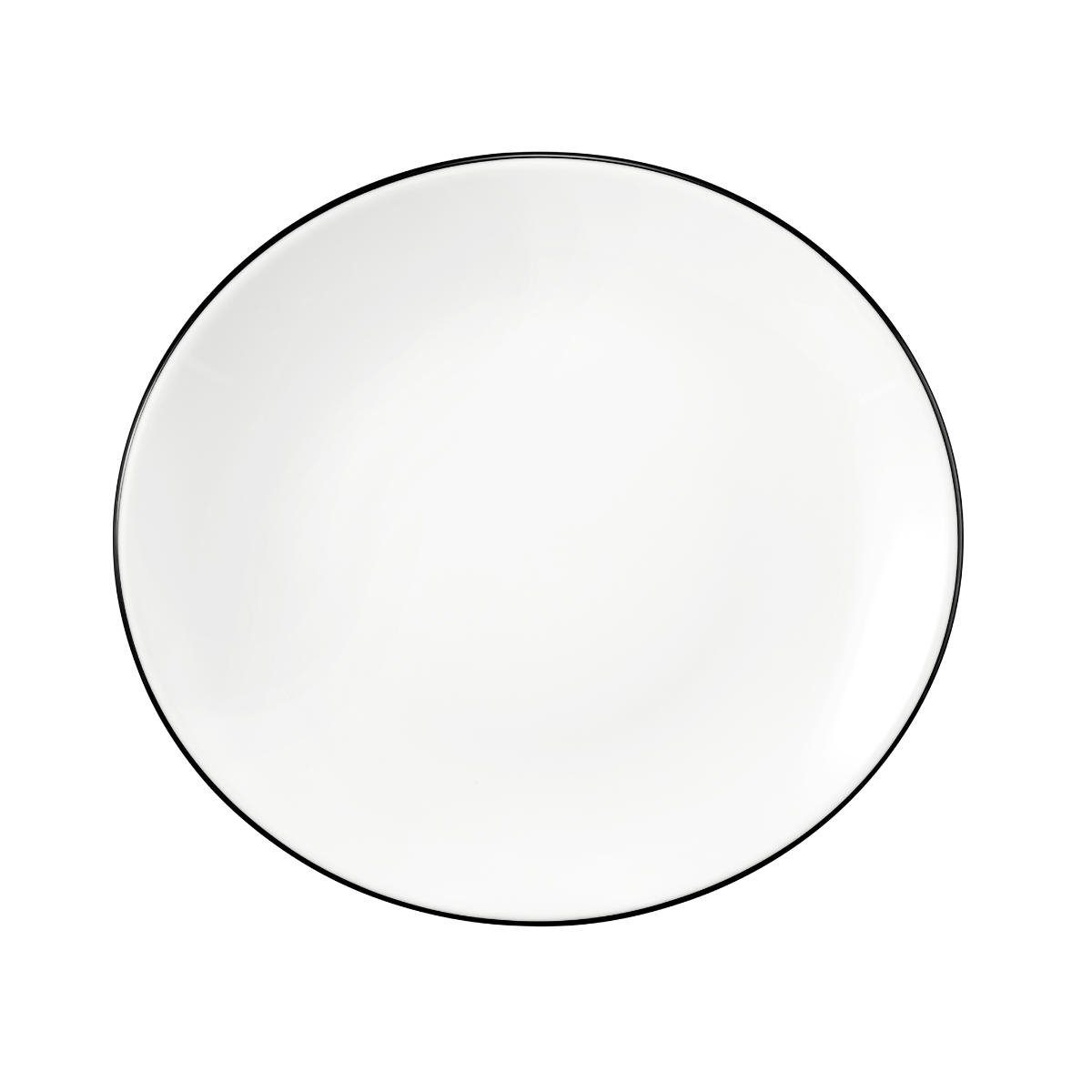 Seltmann Weiden Frühstücksteller Modern Life Black Line, l: 21 cm / h: 2,5 cm