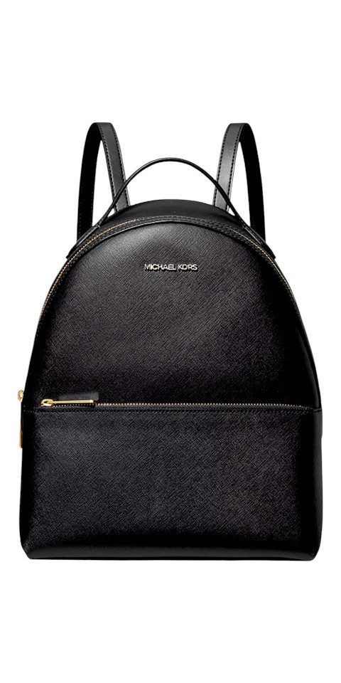 MICHAEL KORS Rucksack Michael Kors Sheila Damen Rucksack Schwarz Logo Backpack Mittelgroß