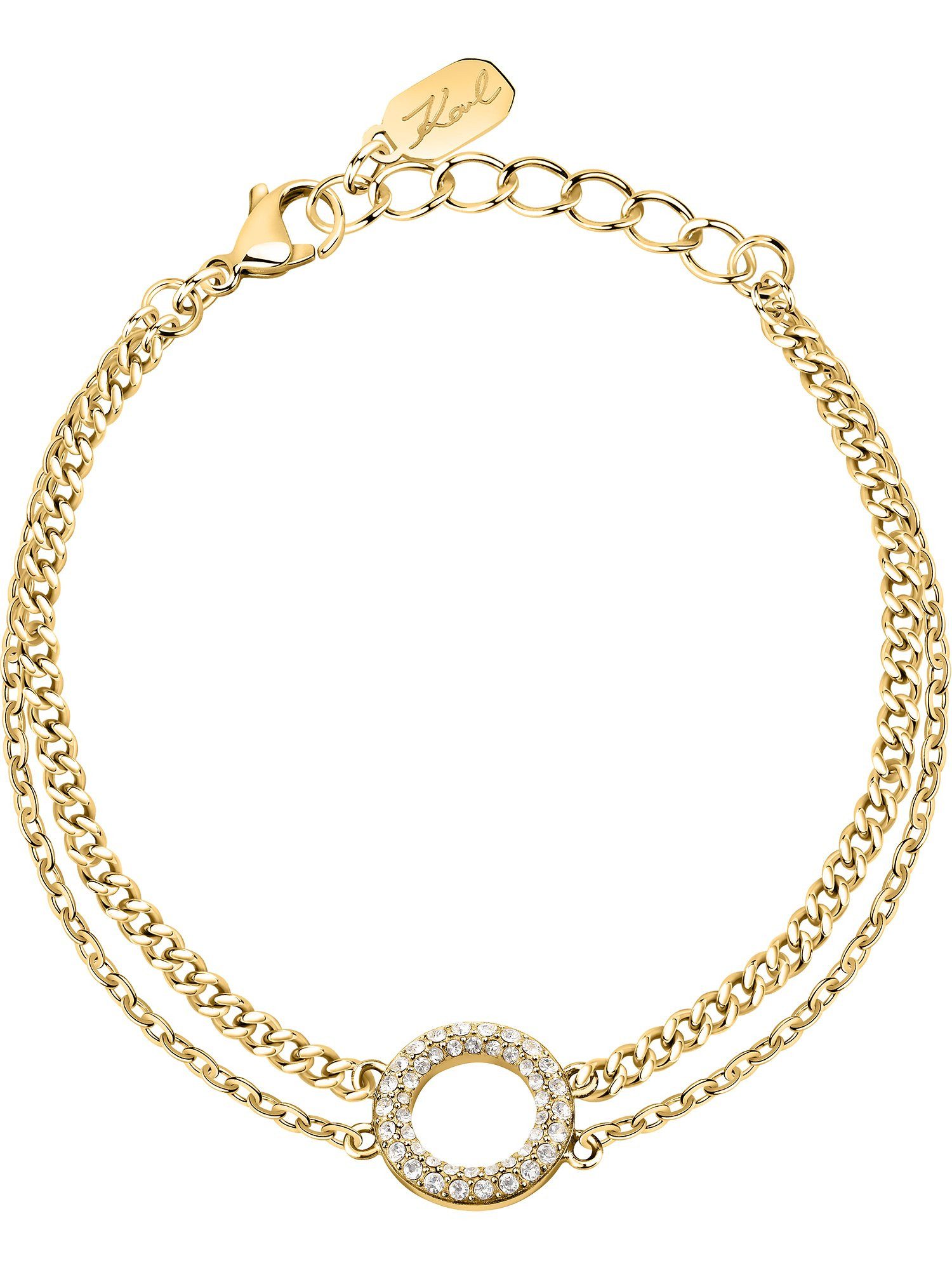 KARL LAGERFELD Armband Karl Lagerfeld Damen-Armband Edelstahl Kristall, Crystals