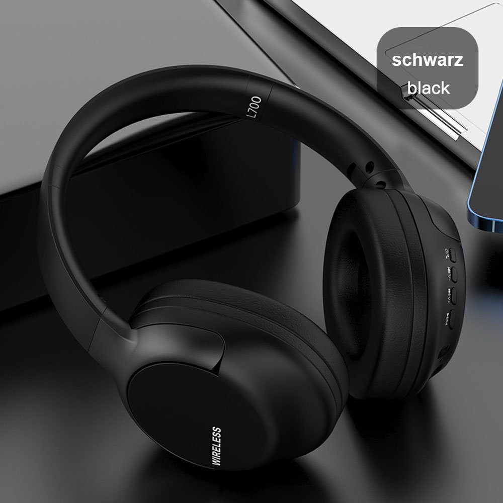 mit Bluetooth-Kopfhörer Bluetooth-Kopfhörer Geräuschunterdrückung MOUTEN schwarz Over-Ear-Ohrhörer