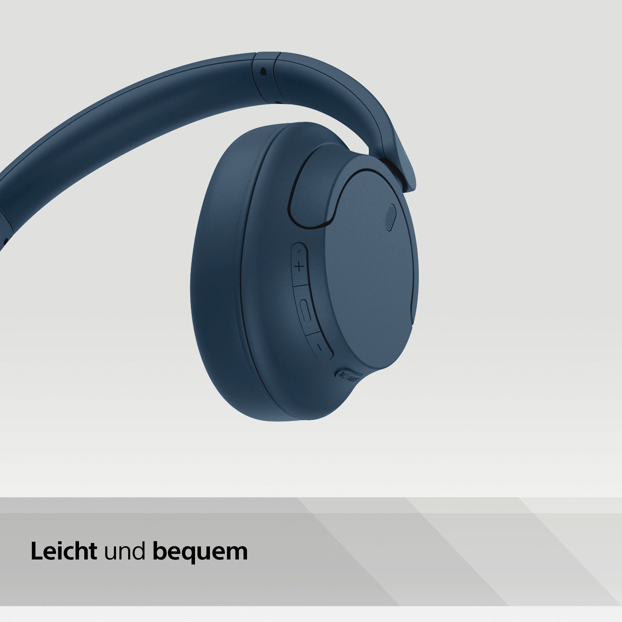 Sprachsteuerung, LED Multi-Point-Verbindung, Steuerung (Freisprechfunktion, Bluetooth) WH-CH720N Musik, und Assistant, Google Sony Siri, Ladestandsanzeige, Alexa, für Anrufe Noise-Cancelling, Over-Ear-Kopfhörer Blau integrierte