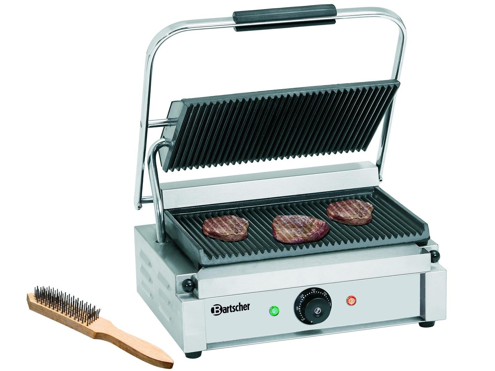 Bartscher Kontaktgrill Kontaktgrill "Panini" 1R, Grillfläche gerillt, A150674