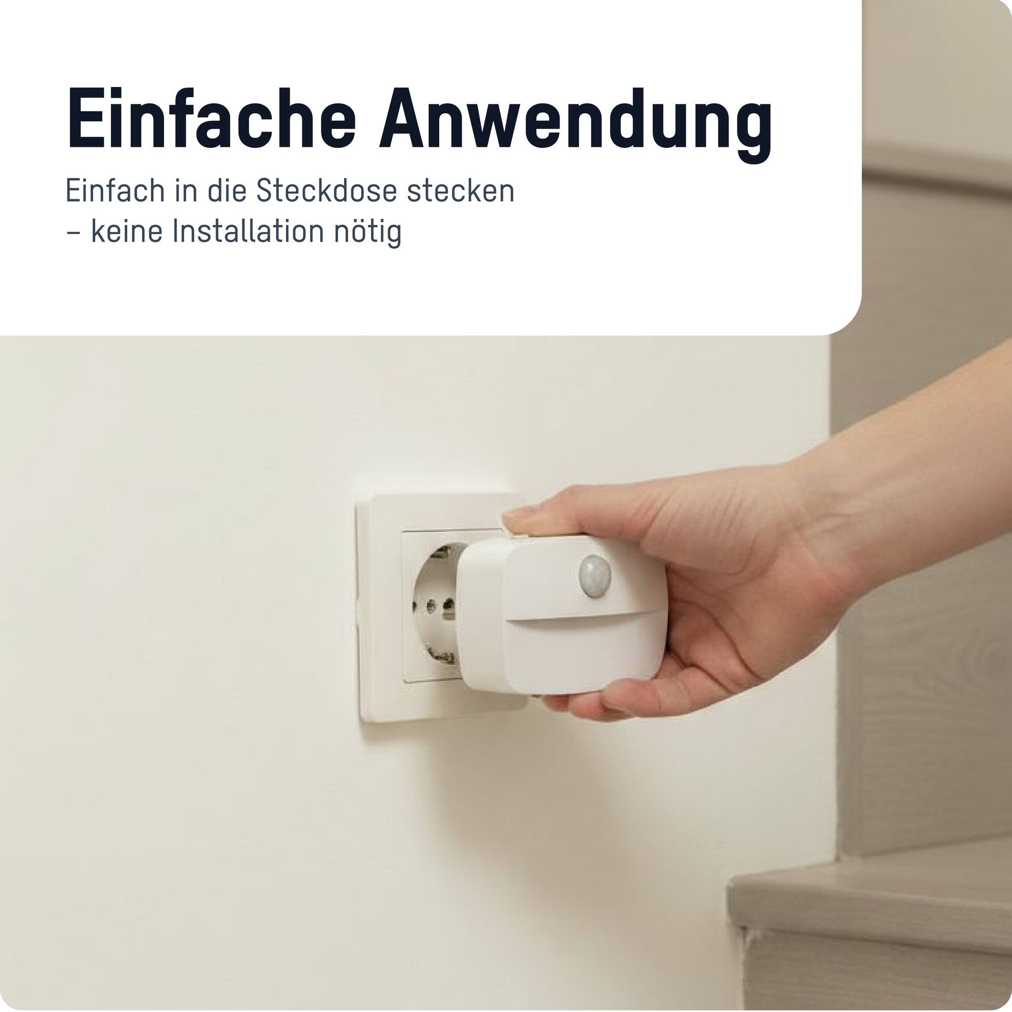 ANSMANN AG LED Dekolicht Nachtlicht mit Bewegungsmelder und Dämmerungsfunktion für Steckdose – Bild 5 von 5