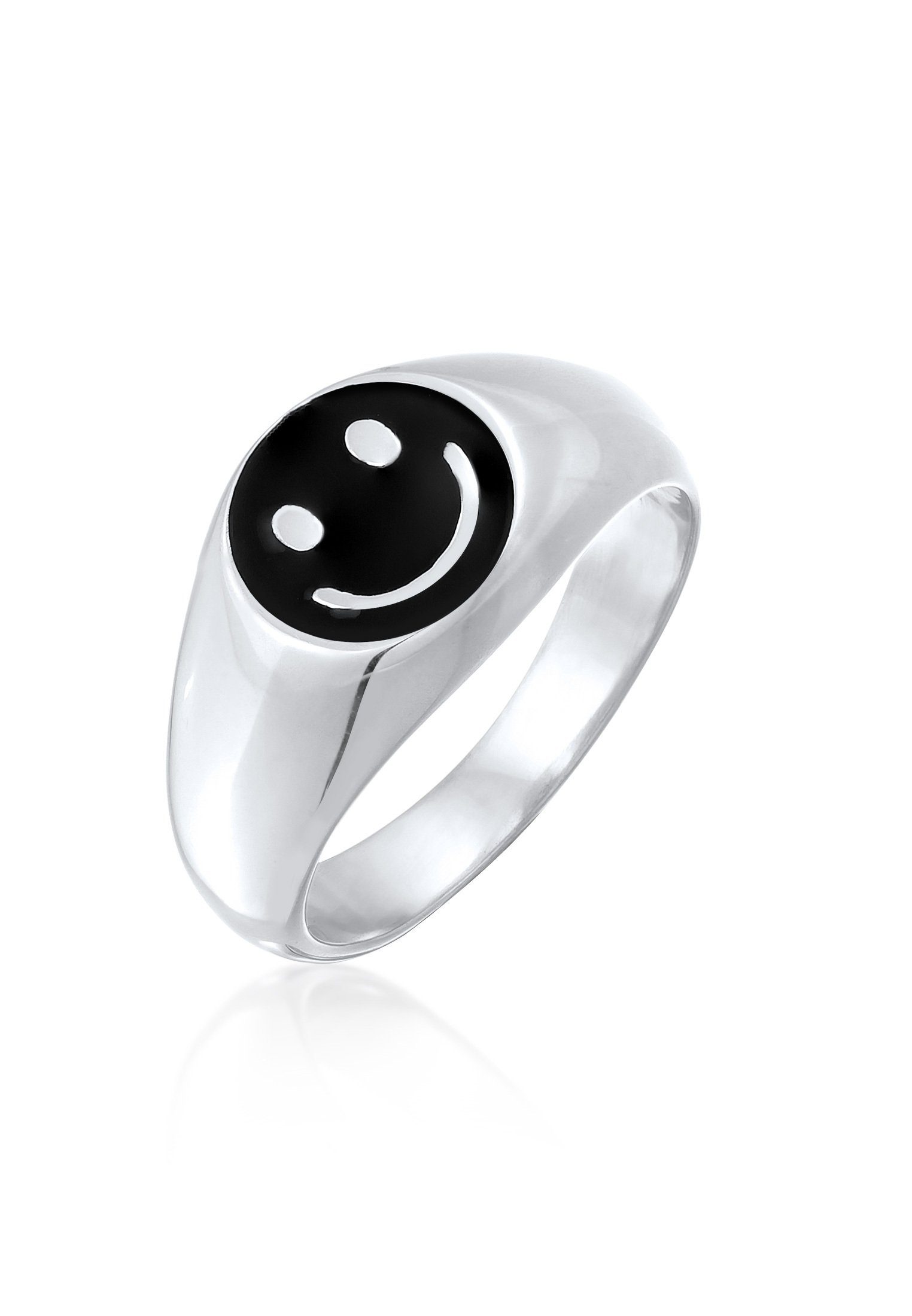 Kuzzoi Siegelring Herren Siegelring Smiling Emaille günstig online kaufen