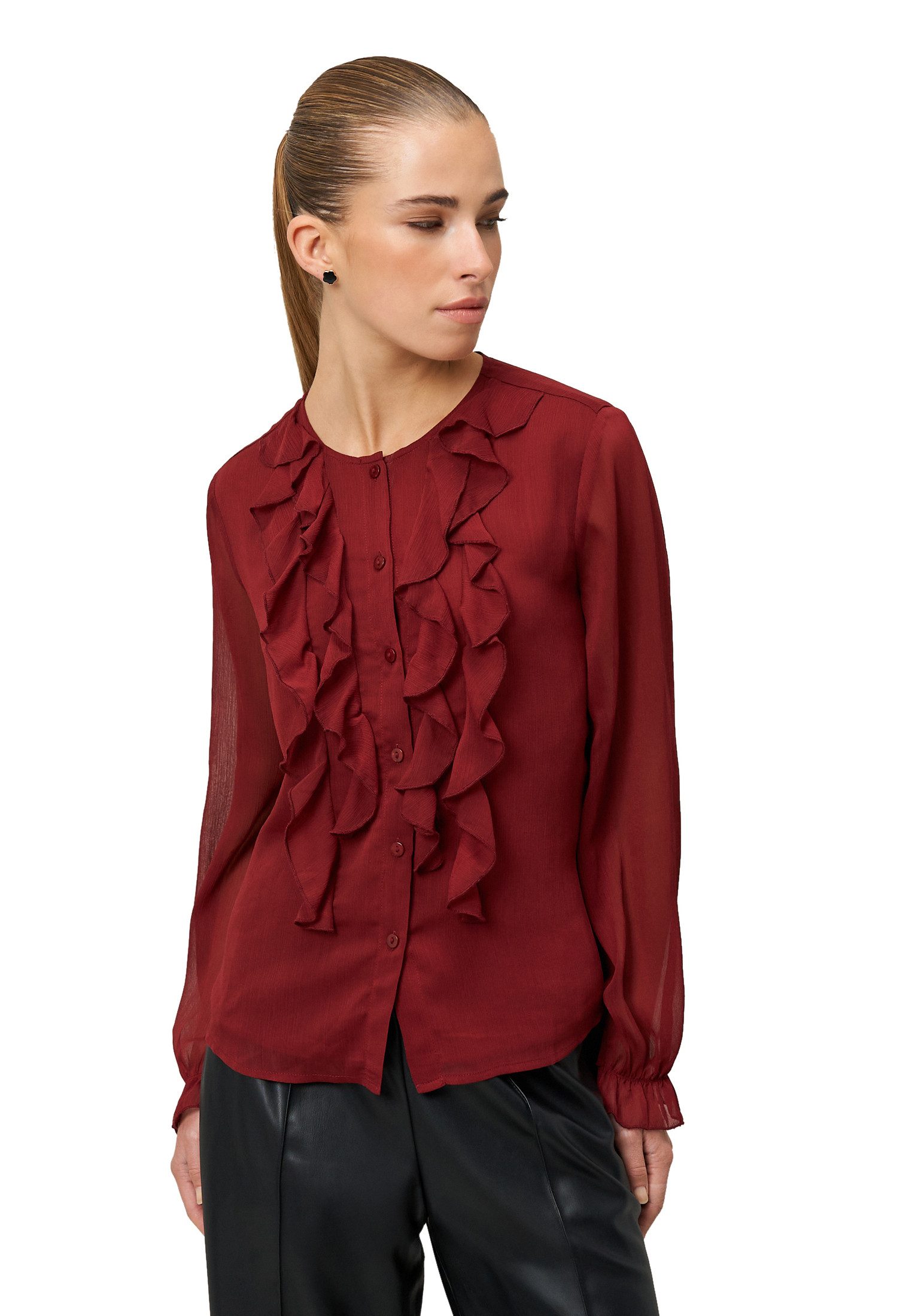 Zero Chiffonbluse Damen mit Volants