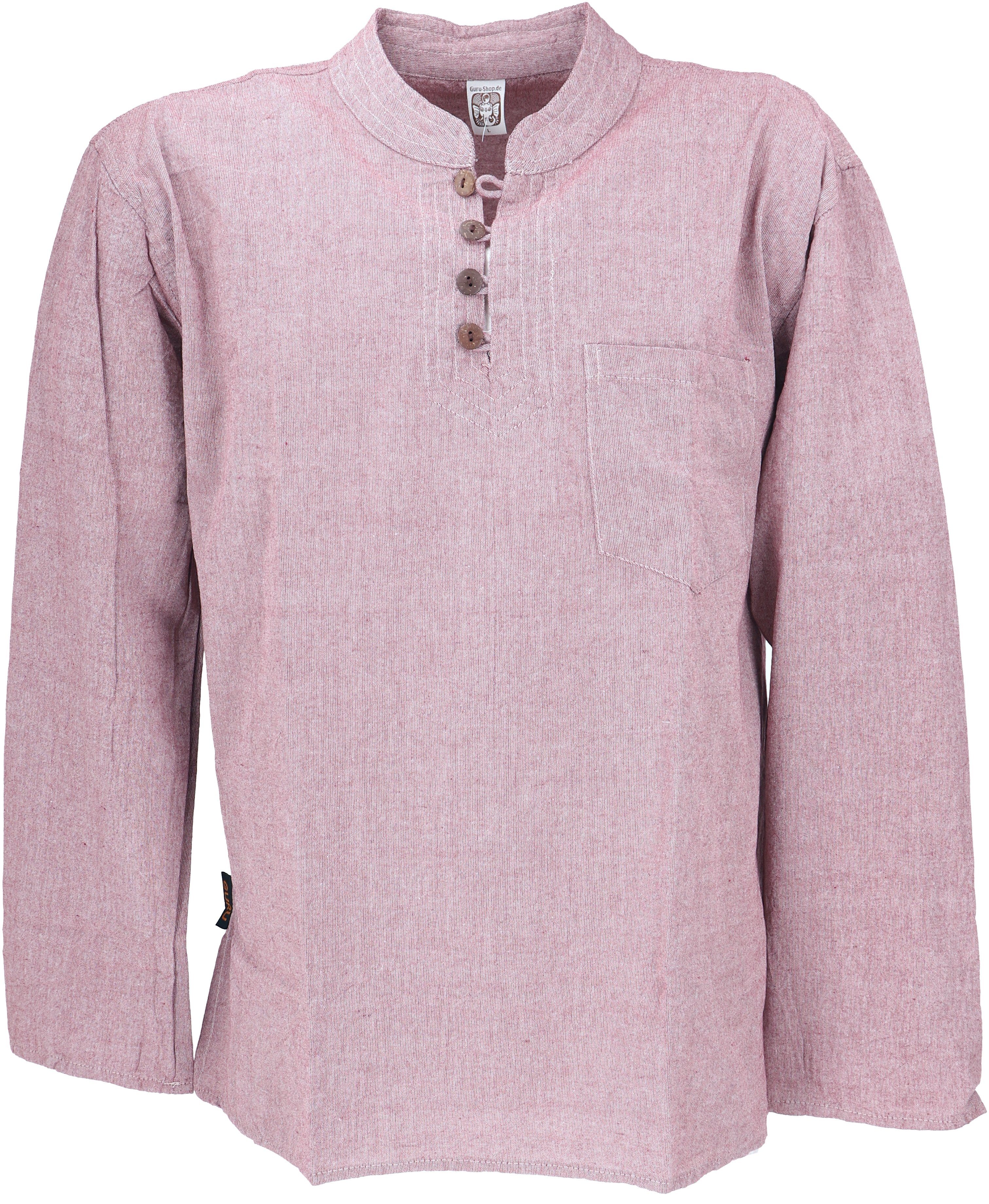 Guru-Shop Hemd & Shirt Nepal Ethno Yogahemd mit Kokosknöpfen,.. alternative günstig online kaufen