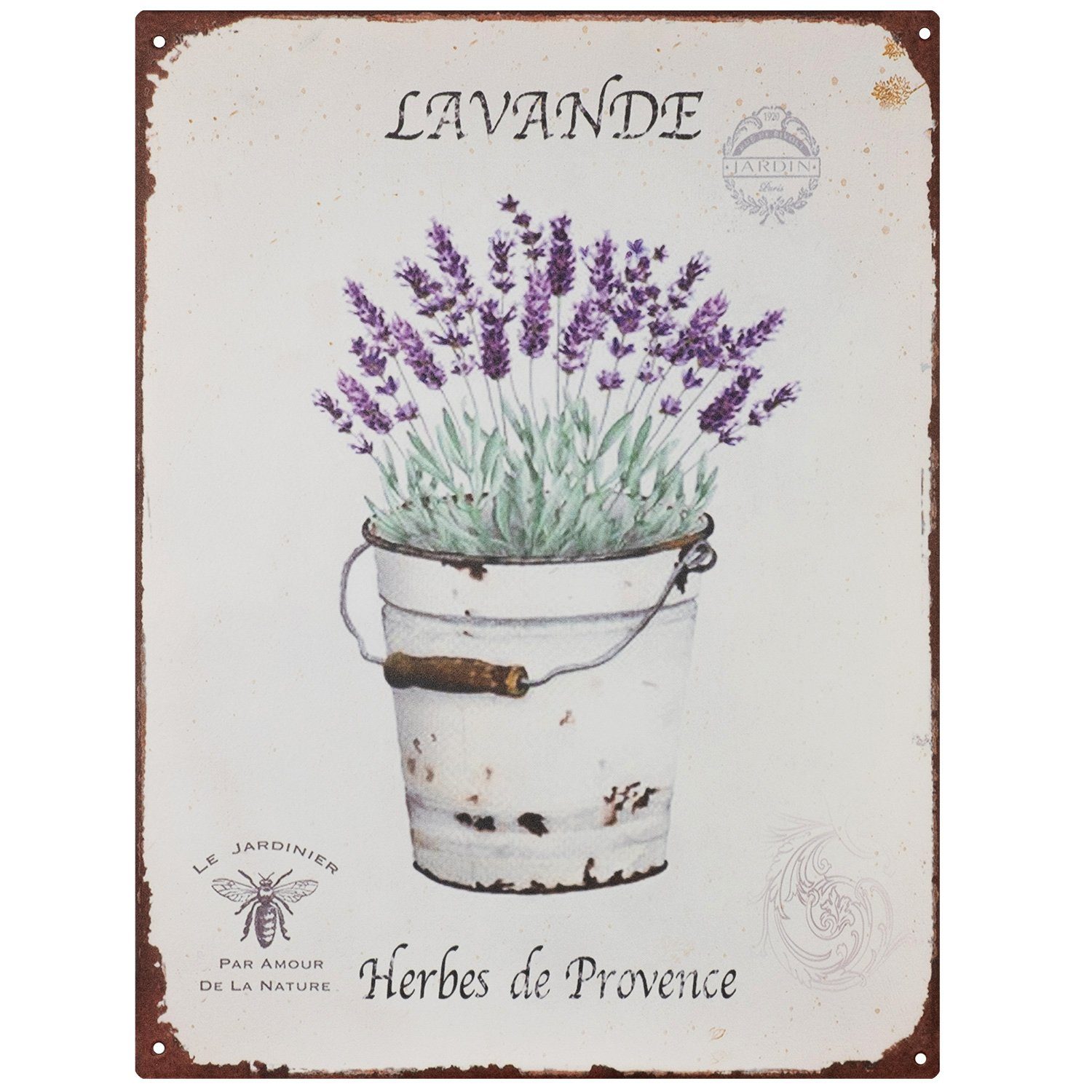 Metallschild Blechschild Lavande Herbes De Provence