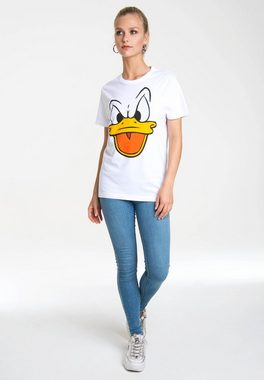 LOGOSHIRT T-Shirt Donald Duck – Face mit lizenziertem Originaldesign