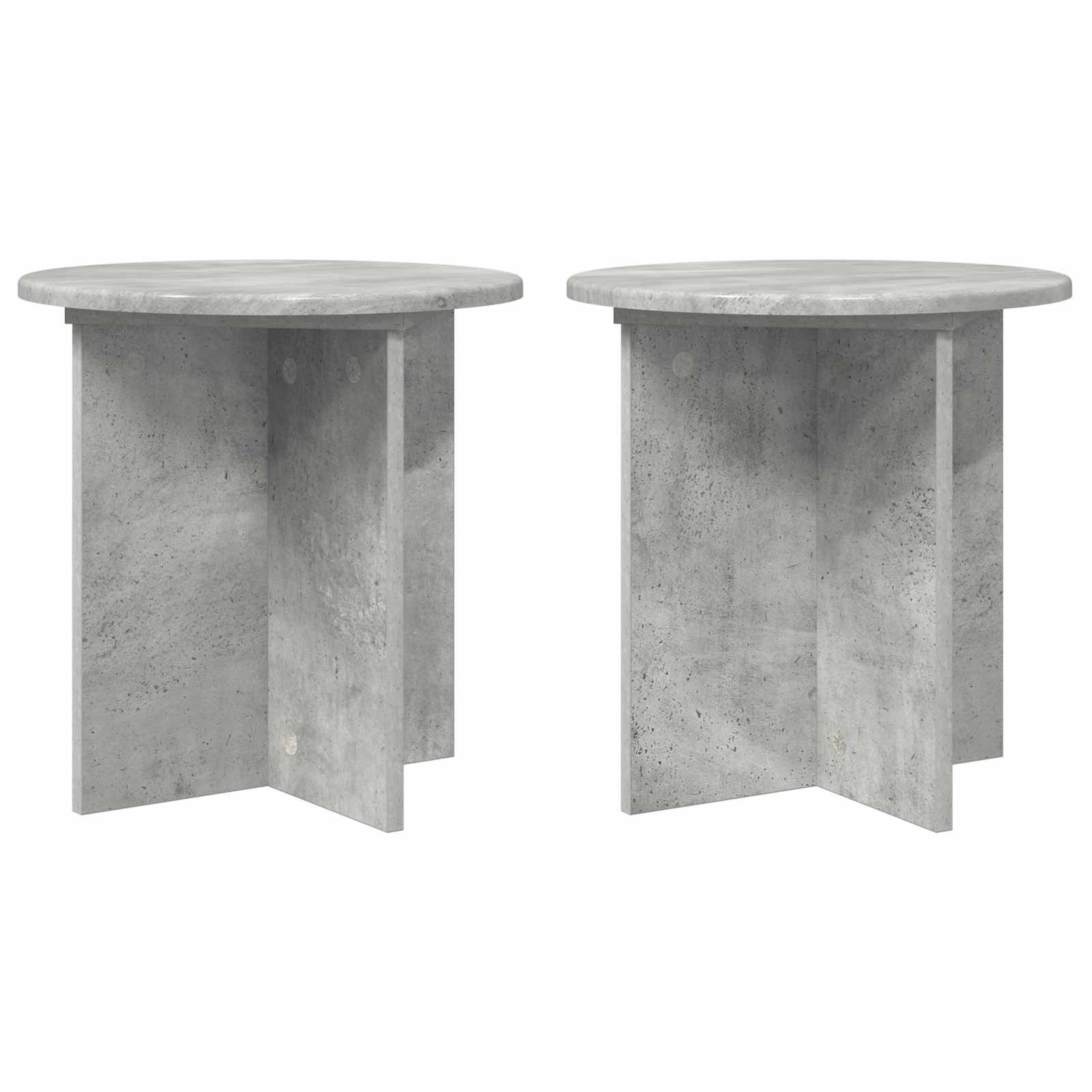 vidaXL Blumenständer Pflanzenständer 2 Stk. Betongrau 40 x 40 x 40 cm Holzwerkstoff (2 St)