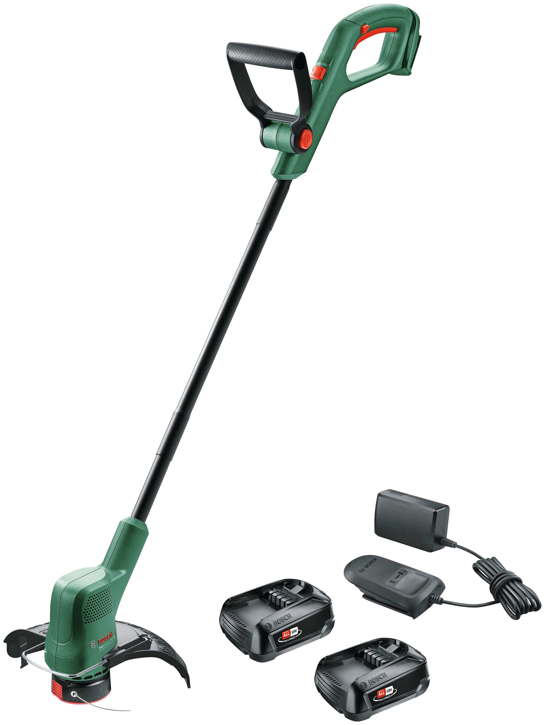 Bosch Home & Garden Akku-Rasentrimmer EasyGrassCut 18V 26, mit 2 Akkus 18V/2,0 Ah und Ladegerät