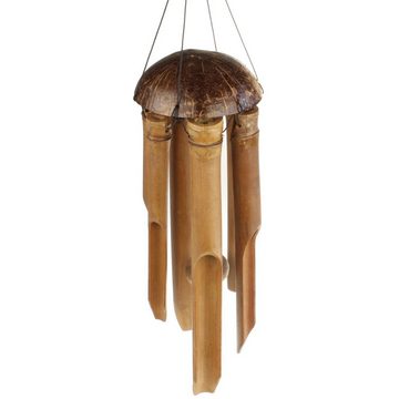 Macosa Home Windspiel Gartendeko draussen oder drinnen Heimdeko 100 cm (2 St), 2er Set Windspiel Bambus und Kokos Klangspiel