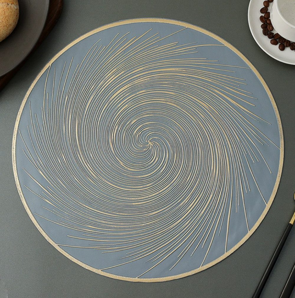 XDeer Platzset 4 stück Tischset, Platzset Rund,Tischsets Abwaschbar Hitzebeständige, Tischmatten 38 * 38 cm Esstisch Zubehör