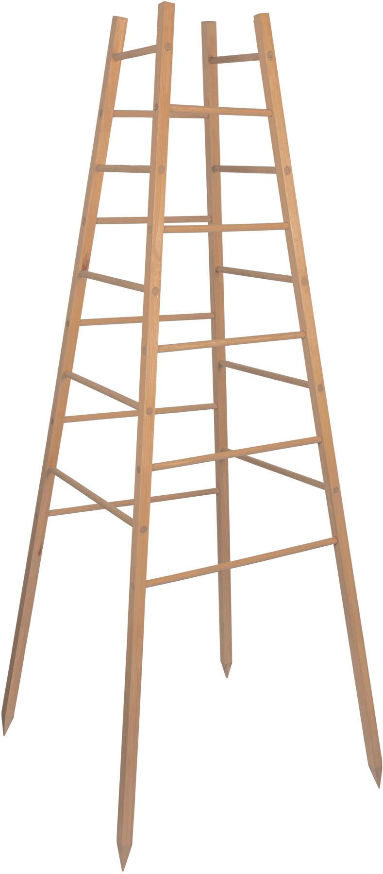 Windhager Rankgitter Pyramide, Holz-Rankgerüst für Blumen und Gemüsepflanzen, 1 St., Kletterhilfe für den Garten, 50 x 50 x 145 cm