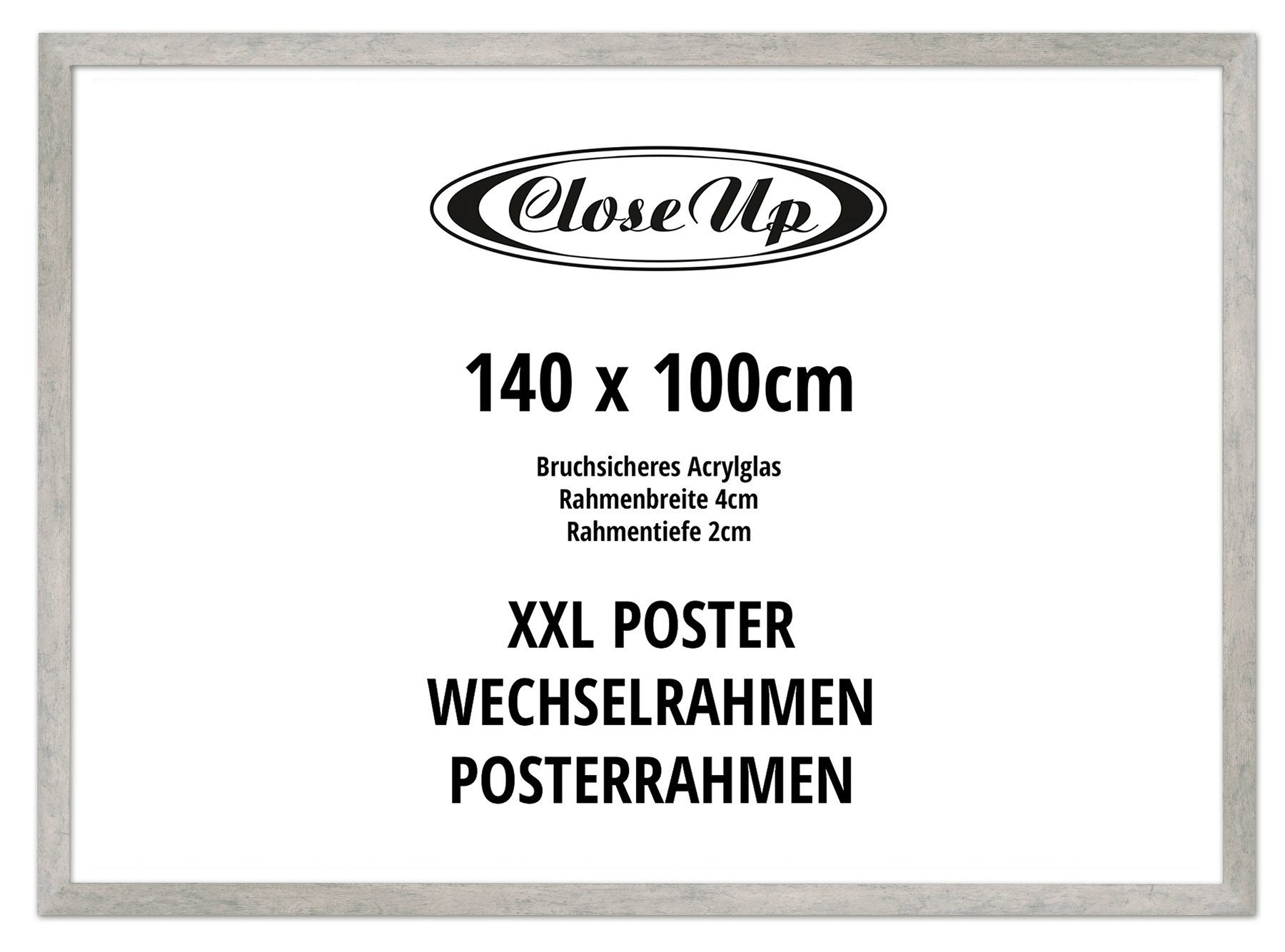 Close Up Bilderrahmen XXL Posterrahmen 100 x 140 cm Holzdekor Driftwood