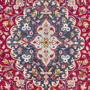 Orientteppich Täbriz - 196 x 145 cm - rot, morgenland, rechteckig, Höhe: 10 mm, Wohnzimmer, Handgeknüpft, Einzelstück mit Zertifikat