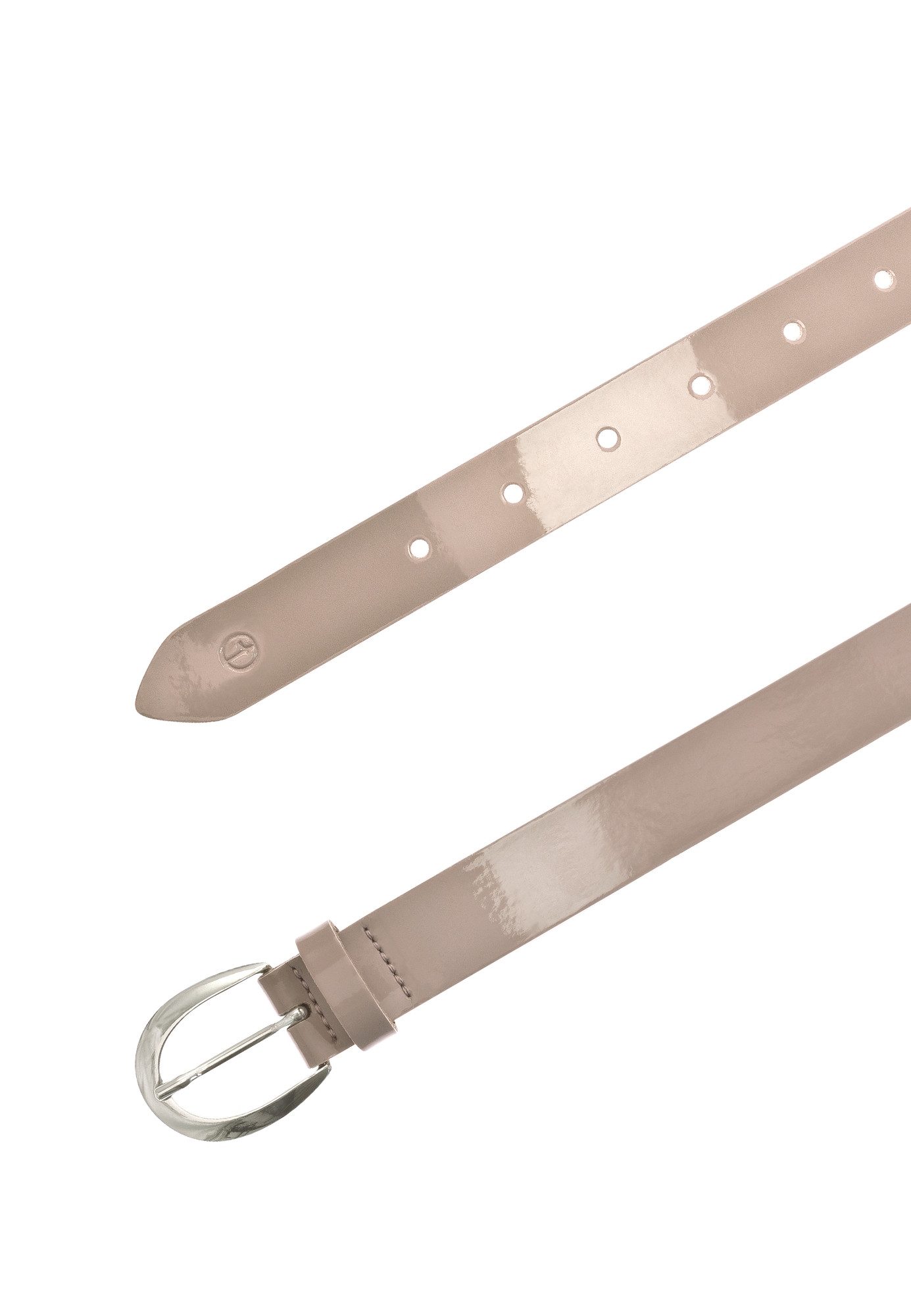 Tamaris Ledergürtel "Carolin Silver" weiches Lack-Rindleder mit hochglänzendem Finish