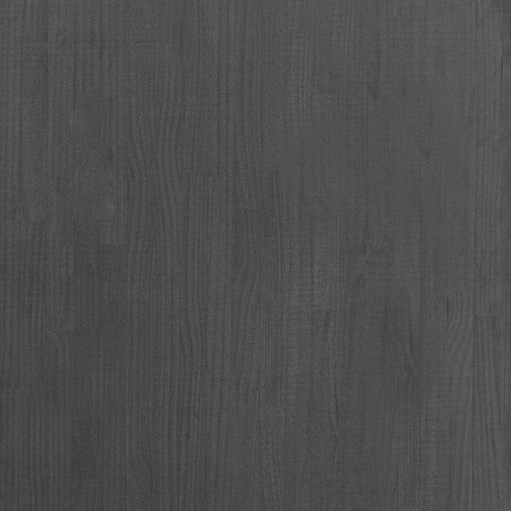 möbelando Grau Bücherregal Kiefern-Massivholz, Metall aus in LxBxH: 30x80x105 cm, 3007031,