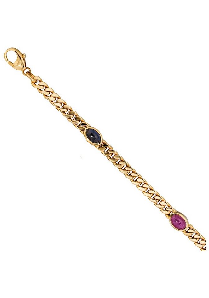 JOBO Goldarmband, 585 Gold massiv mit Ru... JOBO Goldarmband, 585 Gold massiv mit Ru...