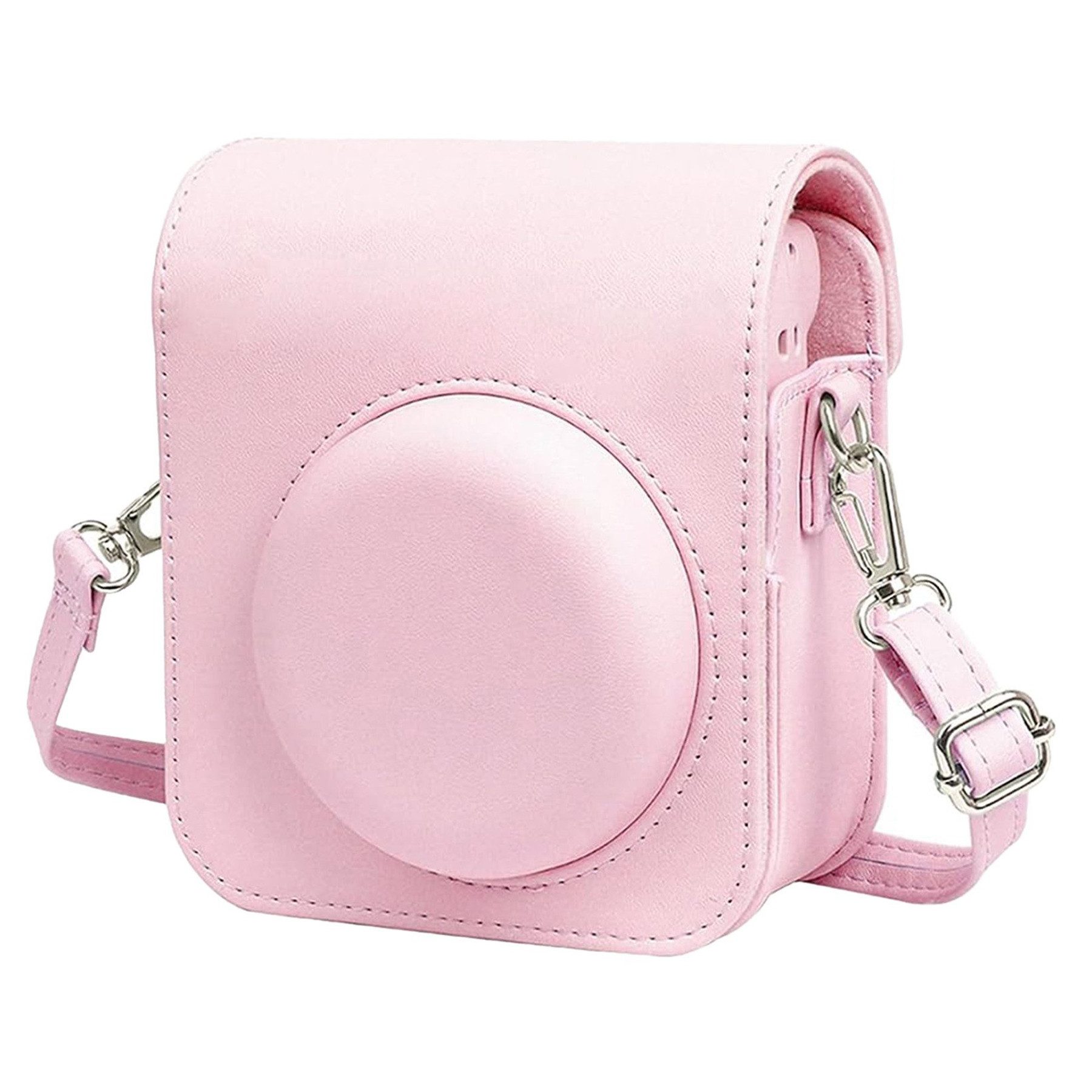 Mutig Kameratasche Tasche Kompatibel Sofortbildkamerasmit Instax Mini 12 (Sofortbildkamera aus Weichem Kunstleder mit Schulterriemen)