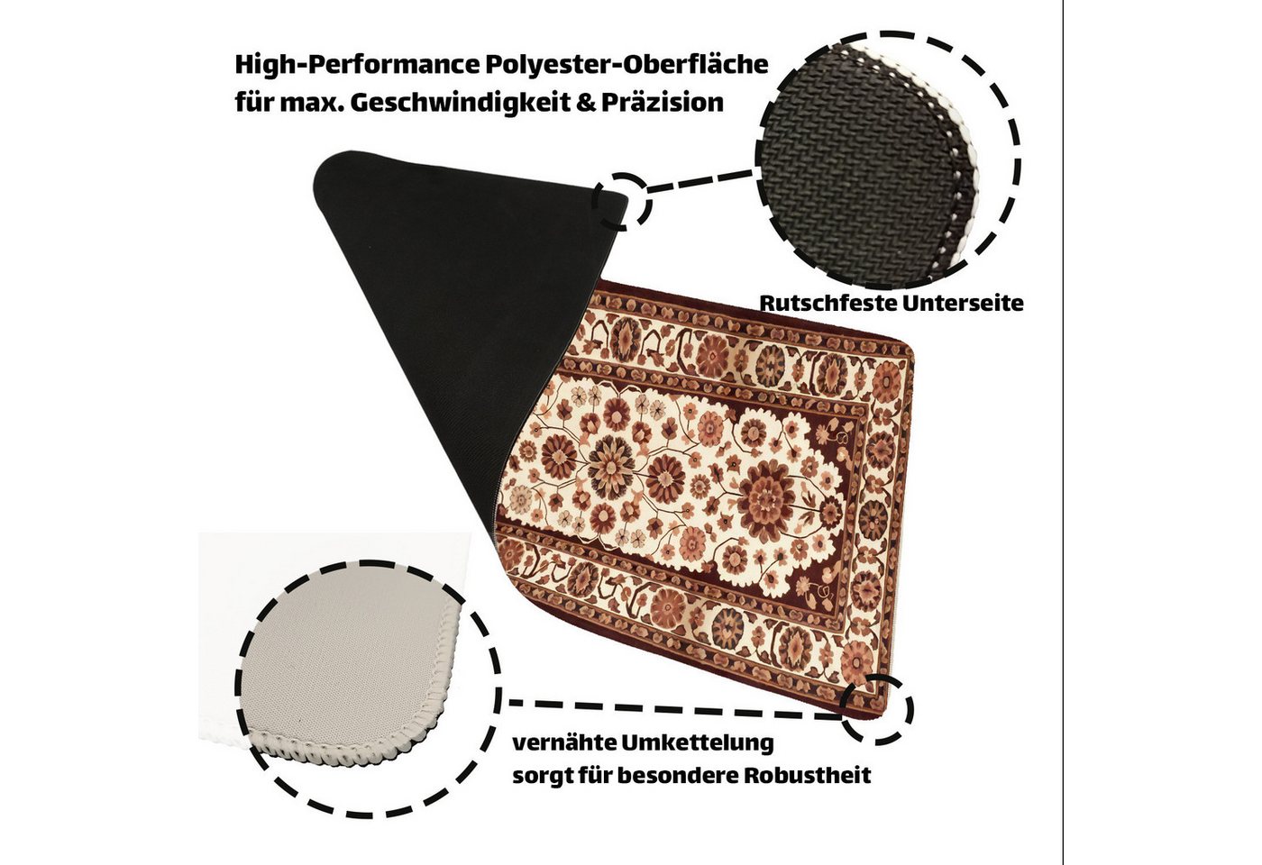 Thumbnail - speecheese Schreibtischunterlage Orientalischer Teppich Schreibtischunterlage 69x31cm XXL Mauspad und