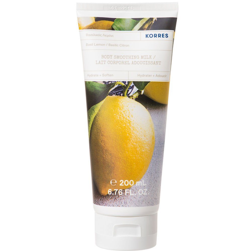 Glättende, Korres LEMON 200 Körpermilch BASIL ml