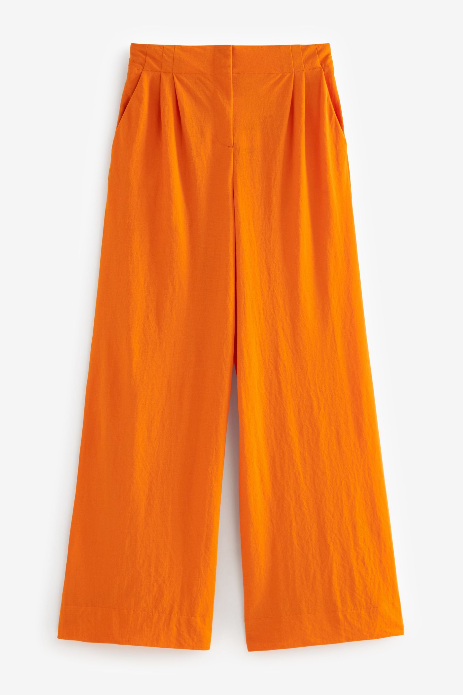 Hose mit Palazzohose Bein, weitem Next Kombiteil Orange (1-tlg)