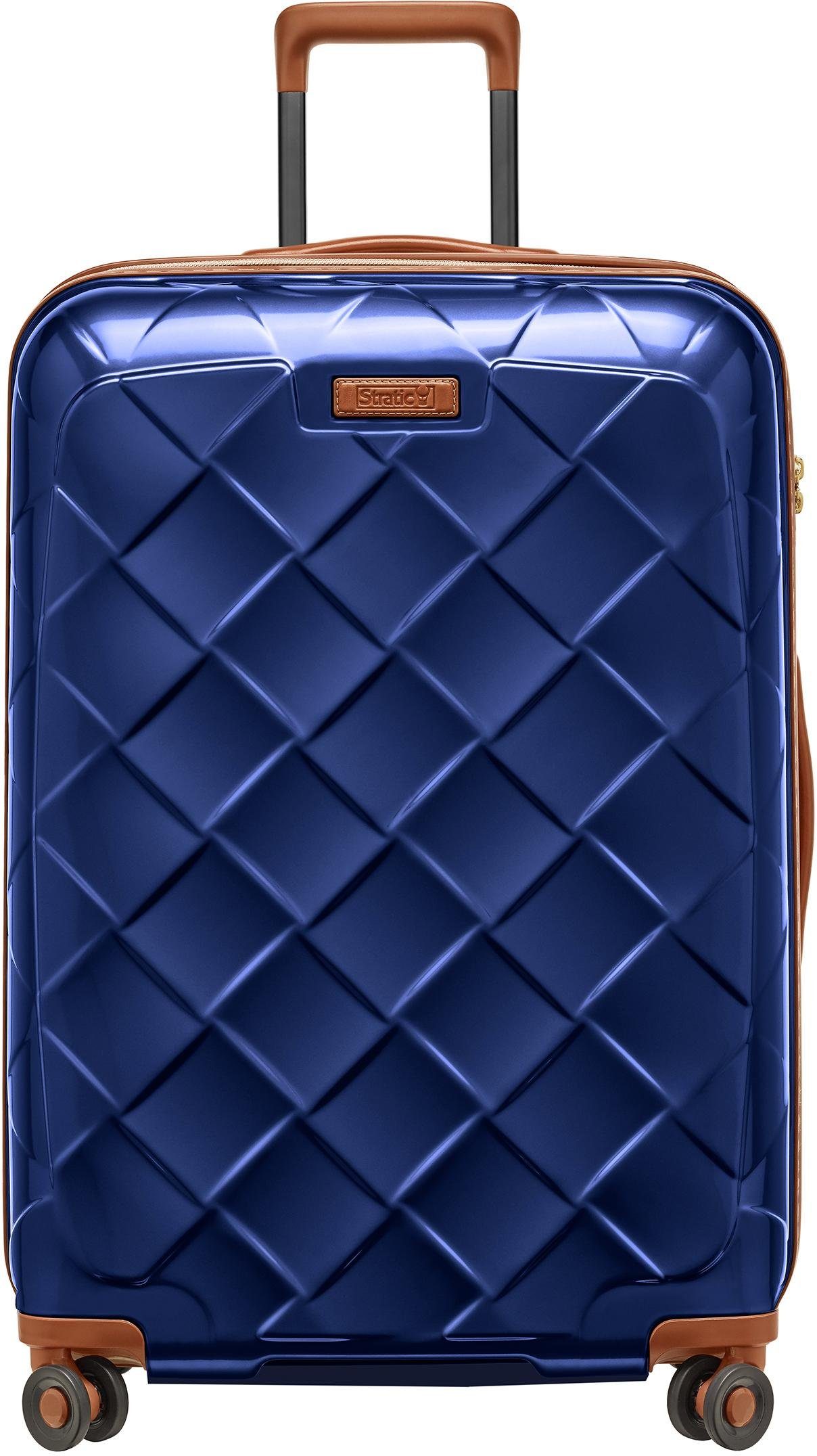 Stratic Hartschalen-Trolley Leather & 4 Rollen 76 cm, More, blue