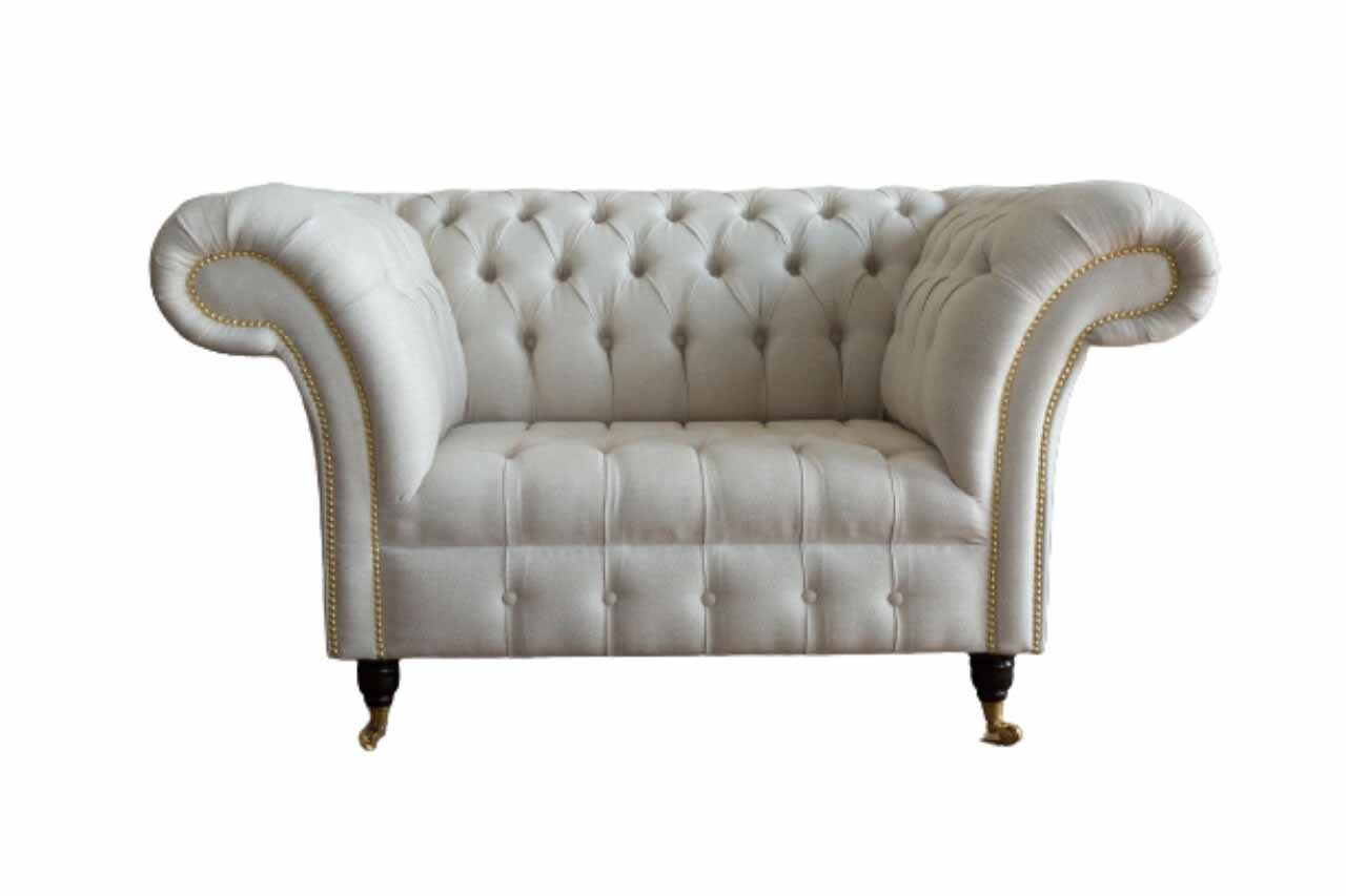 Xlmoebel Chesterfield-Sofa Moderne 1.5-Sitzer Couch aus Textil im Designstil, 1 Teile, Made in Europa