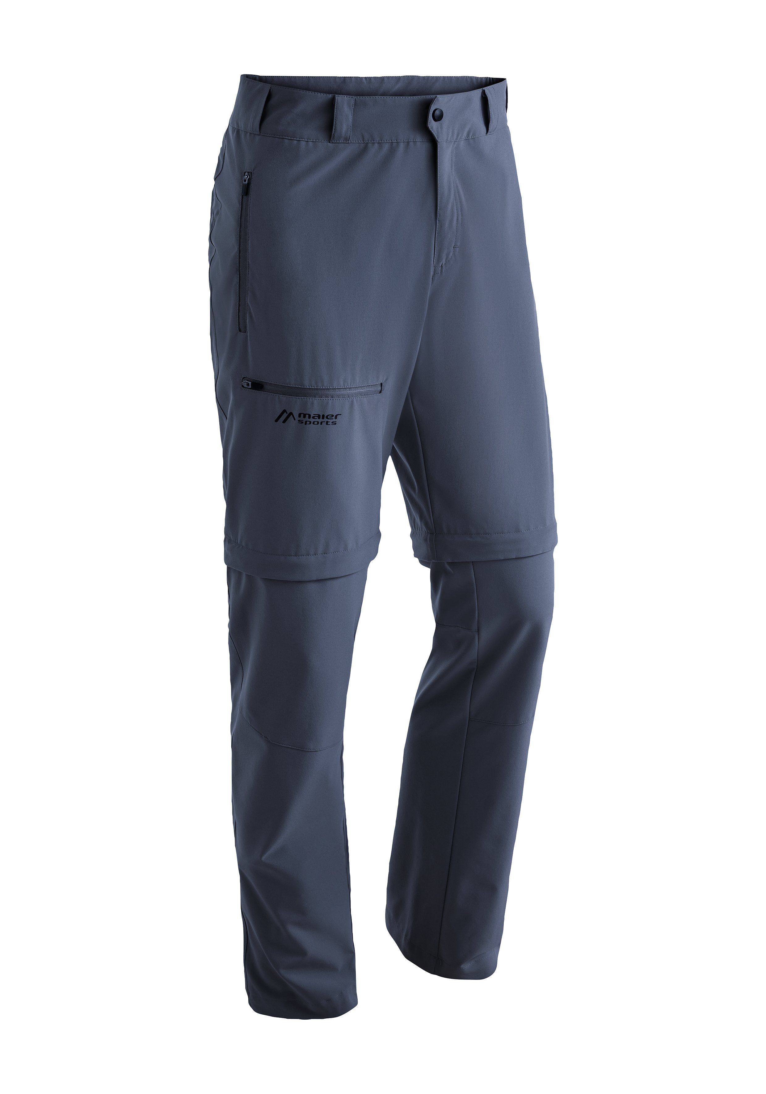 aus Sports Zip M Funktionshose und Maier nachhaltigem flexiblem Material Outdoorhose grau Latit