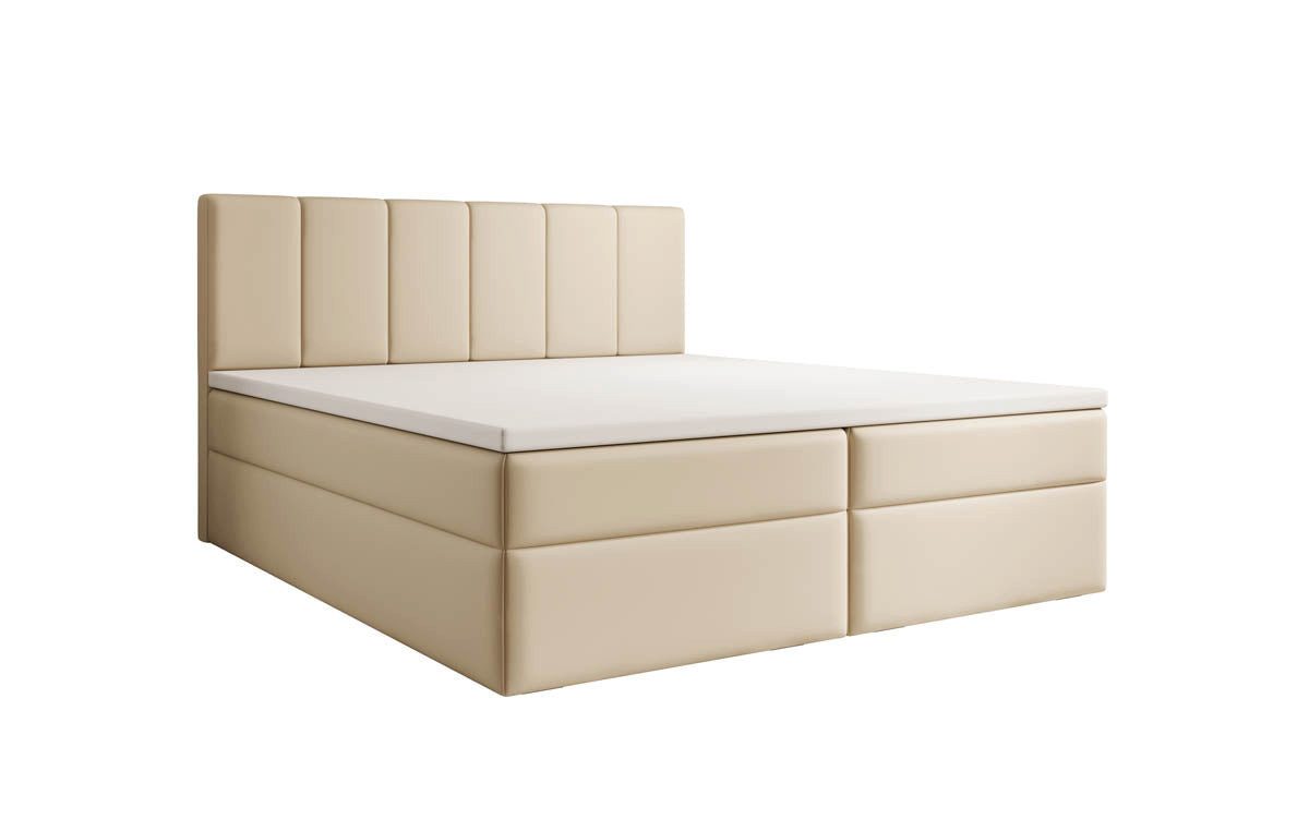 Luxusbetten24 Boxspringbett Aurelia Kunstleder, mit Stauraum günstig online kaufen