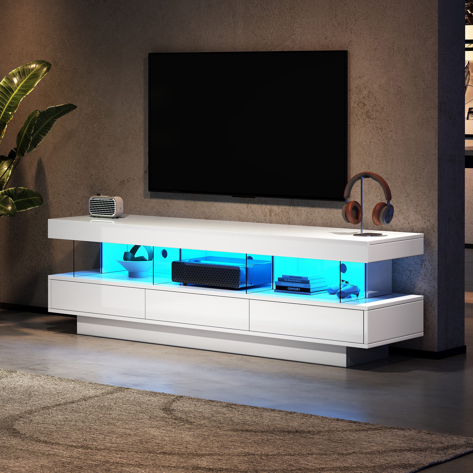 OKWISH Wohnzimmer-Set TV-Schrank, (TV-Schrank hochglanz, TV-Board, günstig online kaufen