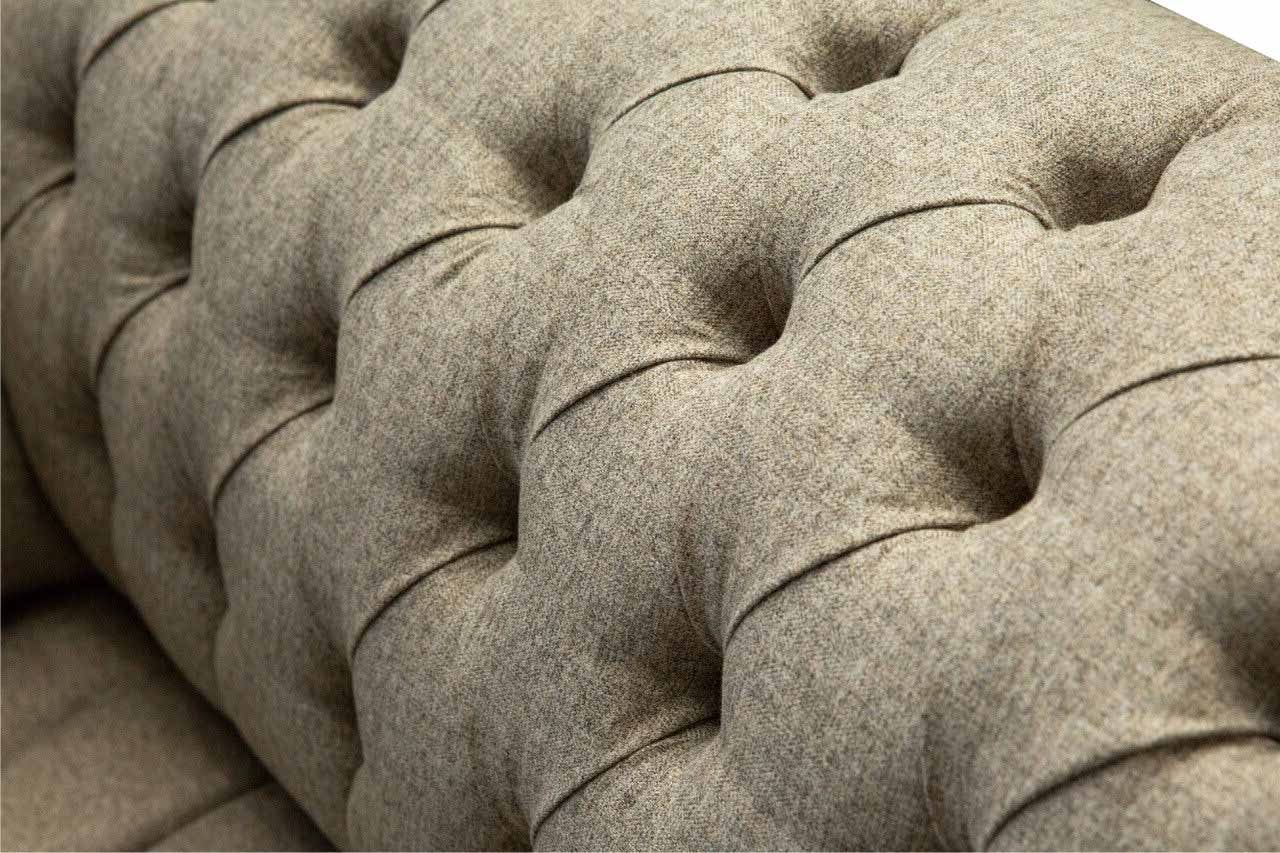 Chesterfield-Sofa, Textil Chesterfield Wohnzimmer Sessel Klassisch Sofa Design JVmoebel Couch