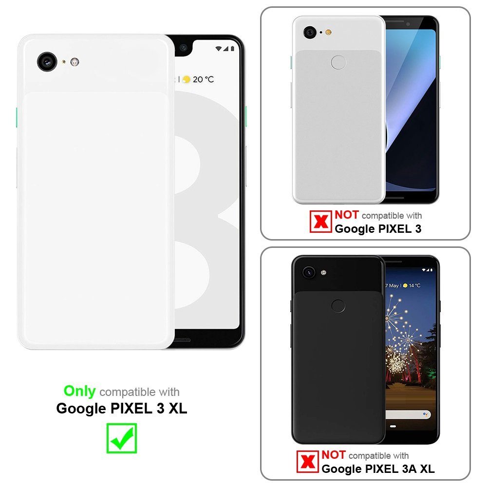 Cadorabo Handyhülle für Google PIXEL 3 XL Hülle Google PIXEL 3 XL, Hülle Schutzhülle mit Standfunktion, Kartenfach und Magnetverschluss