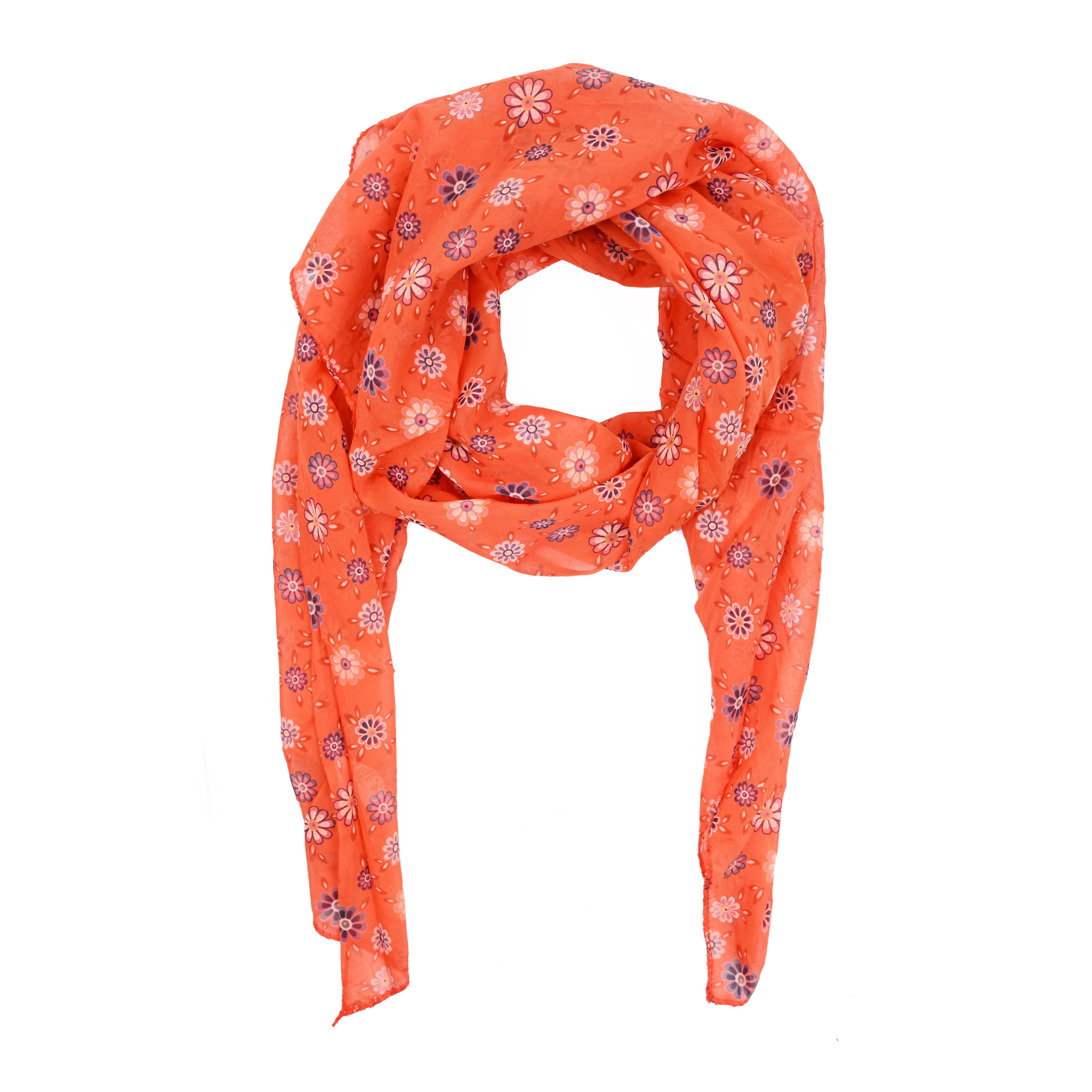 Goodman Design Modeschal Leichter unisex Schrägschal mit Blumenmuster – Made in Italy, Hochwertige Verarbeitung