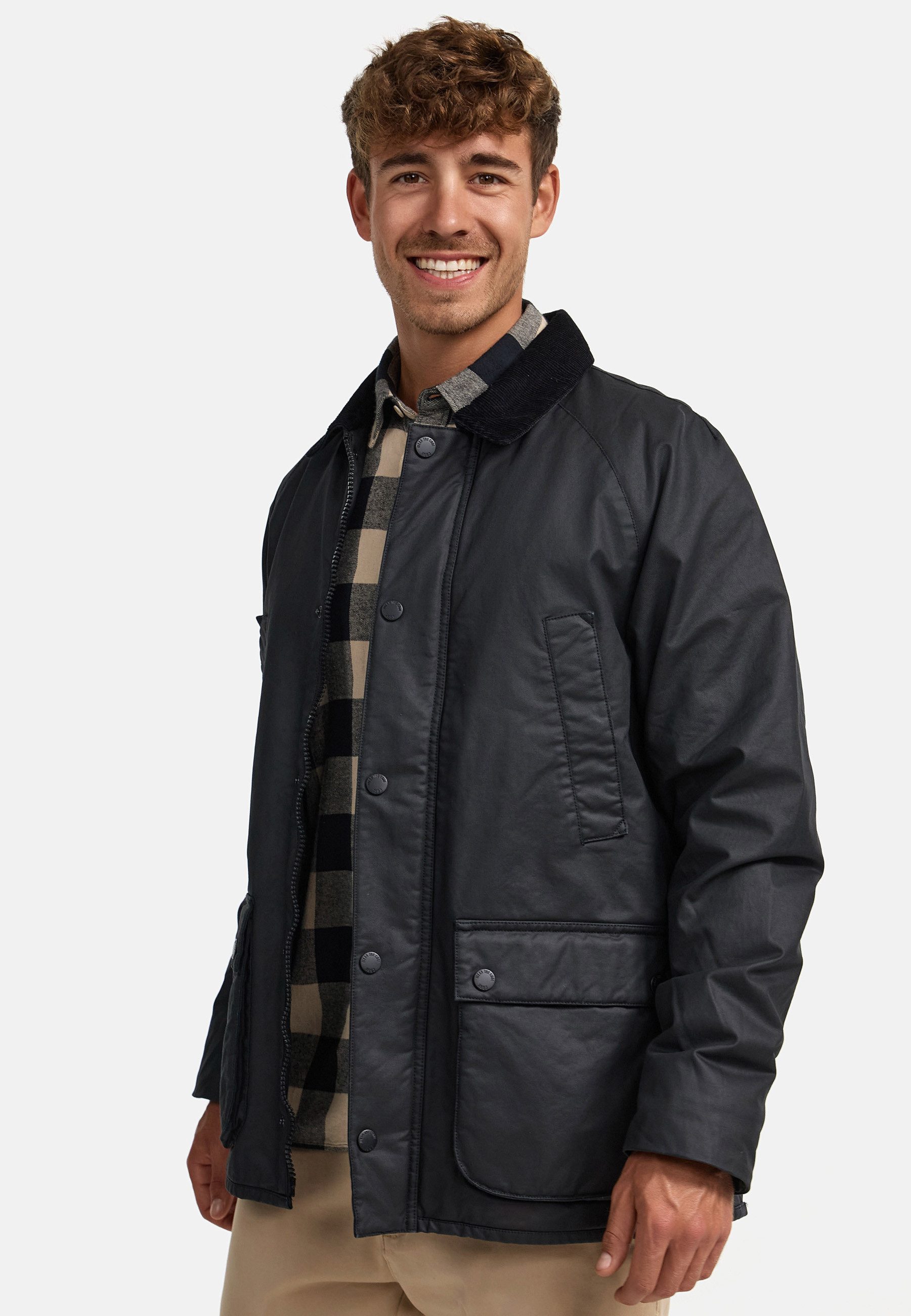 Indicode Sommerjacke Herren INFilmen Winterjacke Herrenjacke mit klassischem Cordkragen