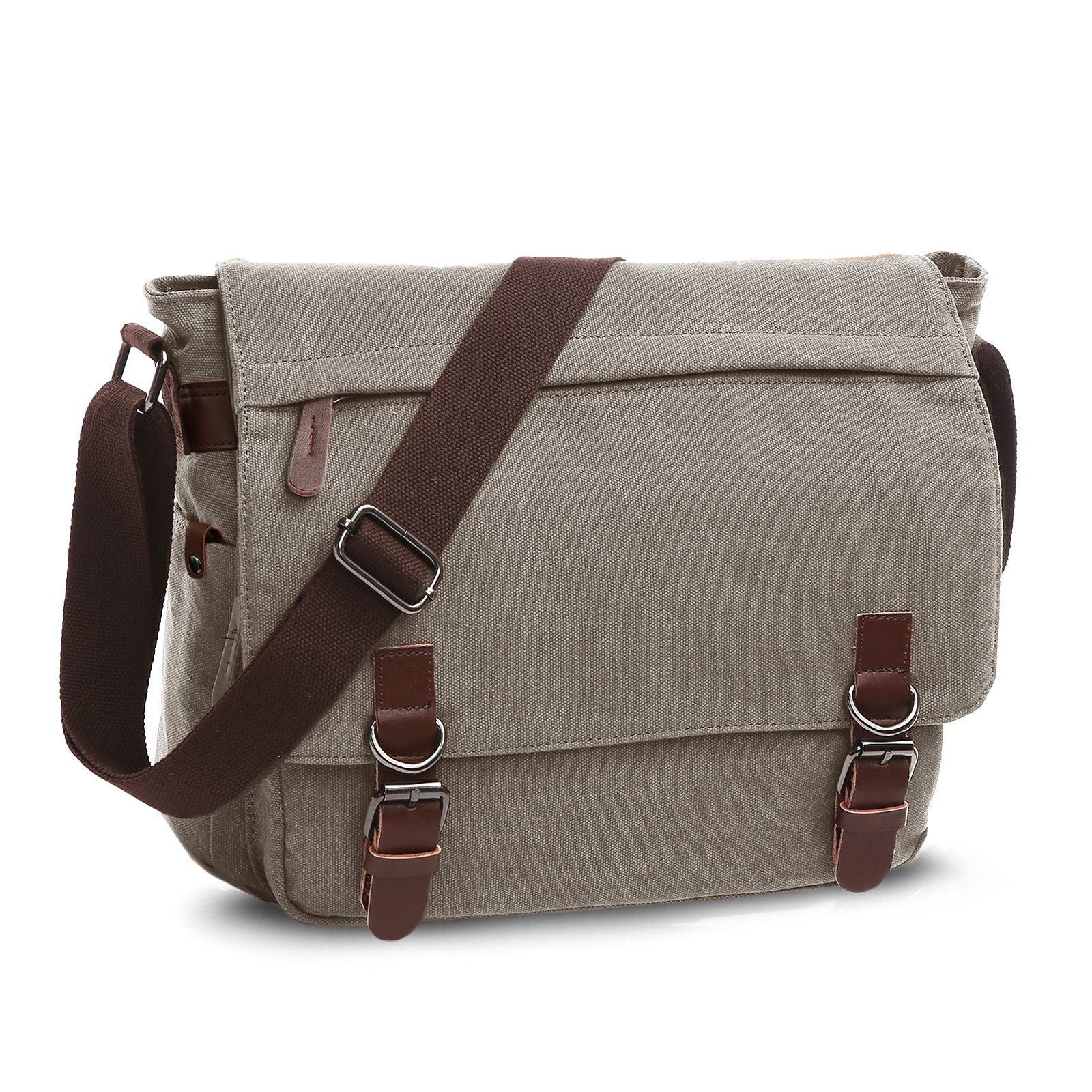 TAN.TOMI Umhängetasche Umhängetaschen Herren aus Canvas Schultasche Laptoptasche, für Laptop Arbeitstasche groß