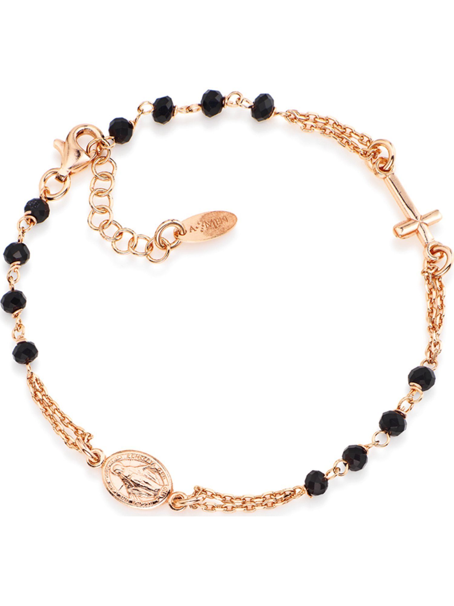 Amen Silberarmband Amen Damen-Armband 925er Silber 15 Glasstein, Modern