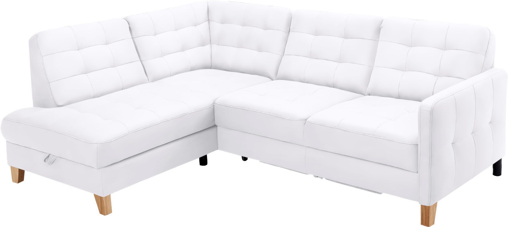 exxpo - sofa fashion Ecksofa Elio, kompakt & bequem, zeitloses Design, Breite 228cm, L-Form, wahlweise mit Bettfunktion und Bettkasten