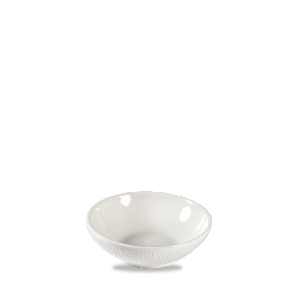 Schale Super Vitrified Bambus Schale 11.7x4.2cm, 12 Stück, Weiß