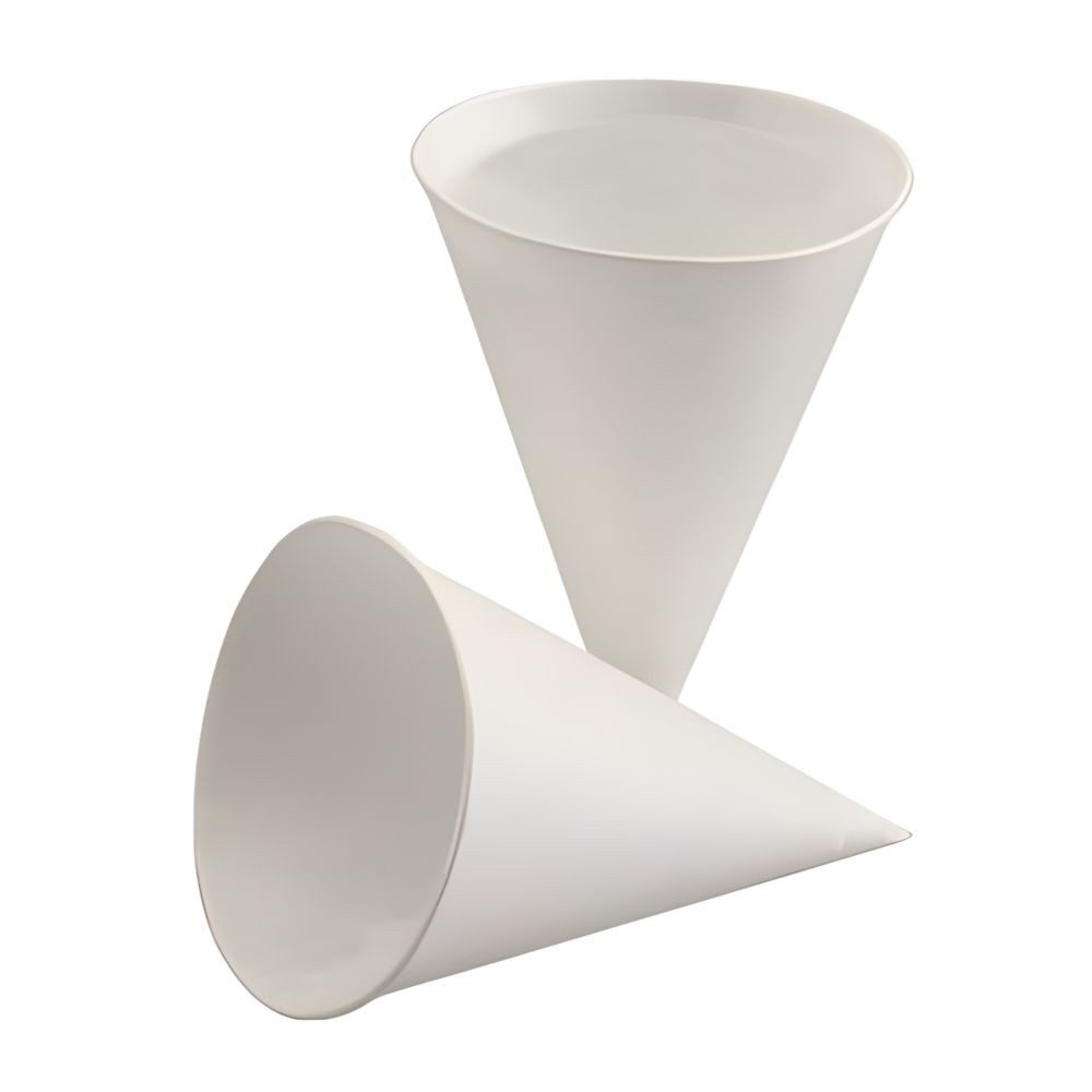 PAPSTAR Einwegbecher 200 x Spitzbecher Zuckerrohr 120 ml Ø 7,5 cm 10,5 cm weiss Palmwachs, Zuckerrohrpapier