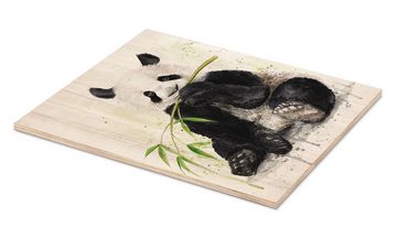 Posterlounge Holzbild Nadine Conrad, Panda, Kinderzimmer Malerei