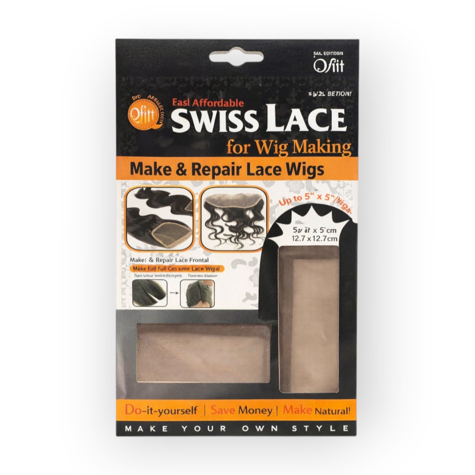 HC Kunsthaarperücke Swiss Lace Wig make & Repair Lace Wig, leicht zu vernähen, ideal für Frontal und Closure