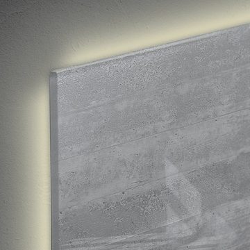 Sigel Magnettafel, Sigel Glas Magnetboard artverum® LED light 91x46 Sichtbeton