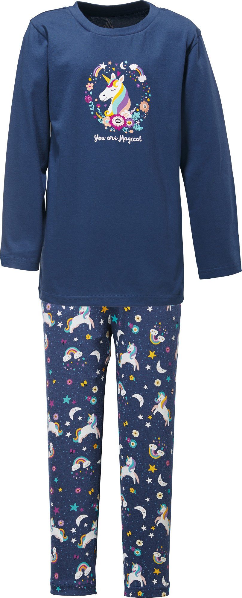 Erwin Müller Pyjama Kinder-Schlafanzug Single-Jersey Tiermotive