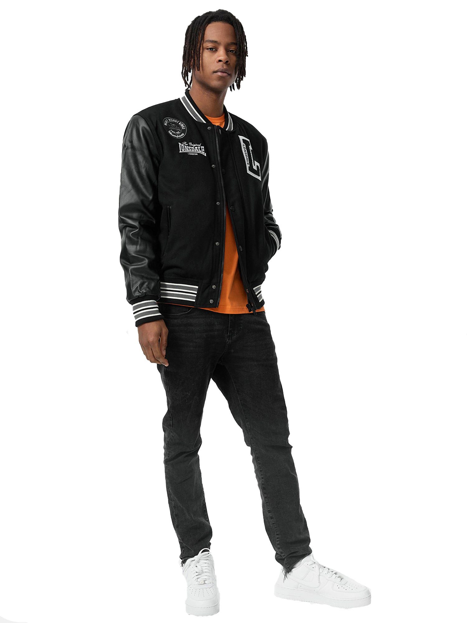Lonsdale Collegejacke Oxford (kein Set) Mit Lederärmeln