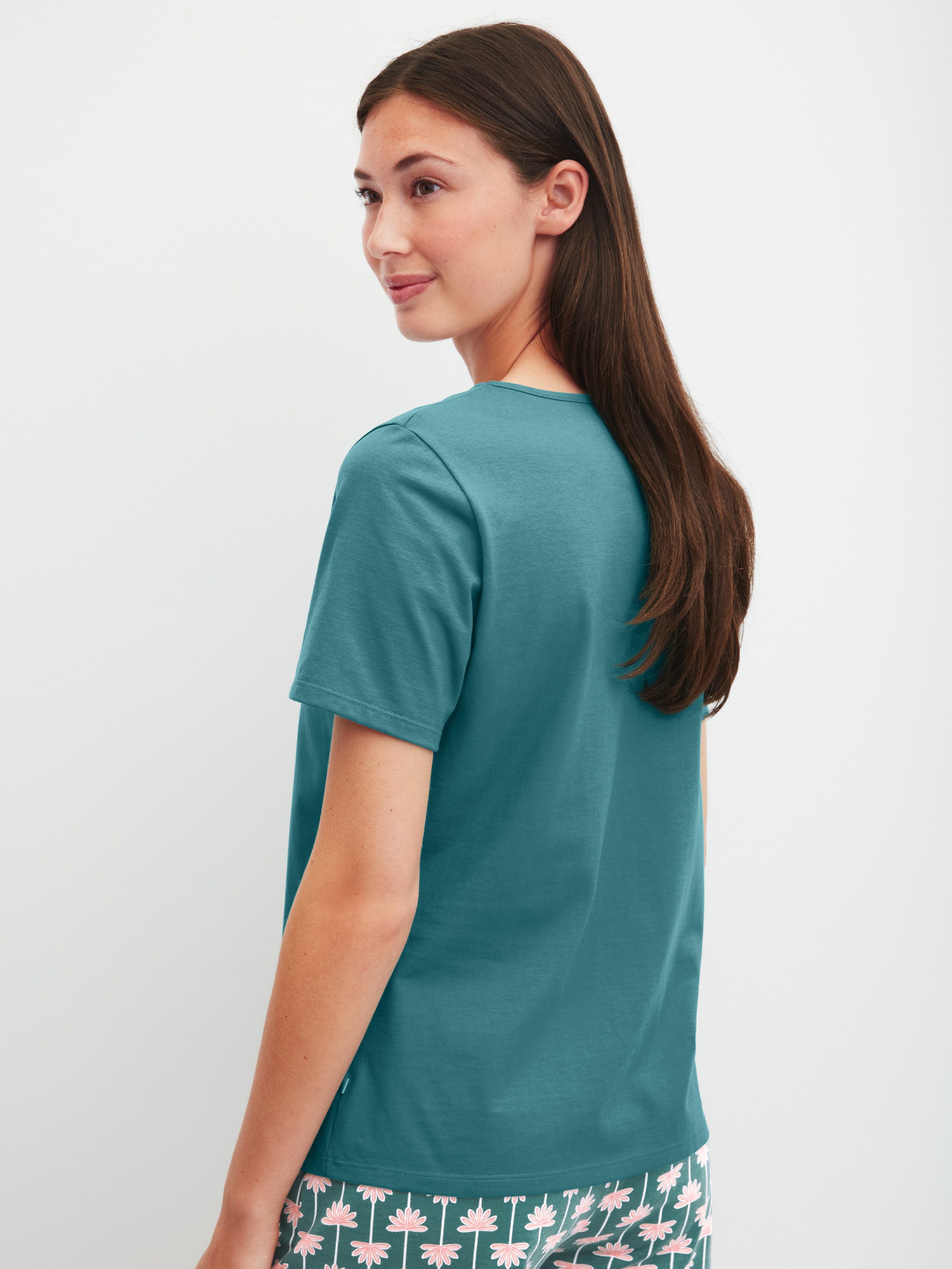 CALIDA Kurzarmshirt Favourites Beach Damen (1-tlg) aus Baumwolle, elastisch, formstabil, hautfreundlich, atmungsaktiv